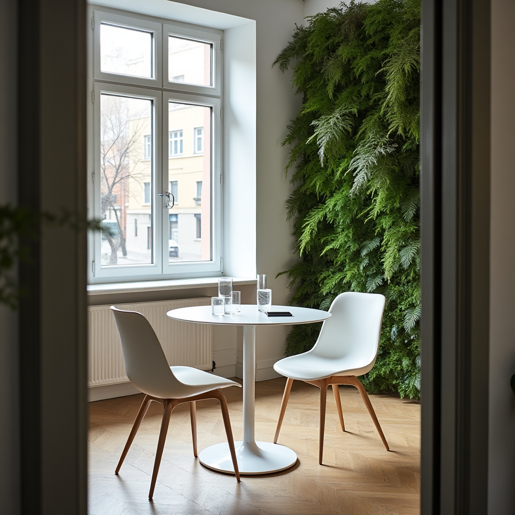 Bright modern office consultation room in Zagreb with plants and natural light